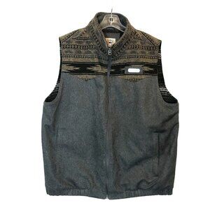 Cinch Mens Gray Wool Blend Vest XL